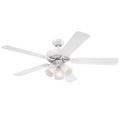 Westinghouse Vintage 52" 5-Blade Wht Indoor Ceiling Fan w/Dimmable LED Light 7236400